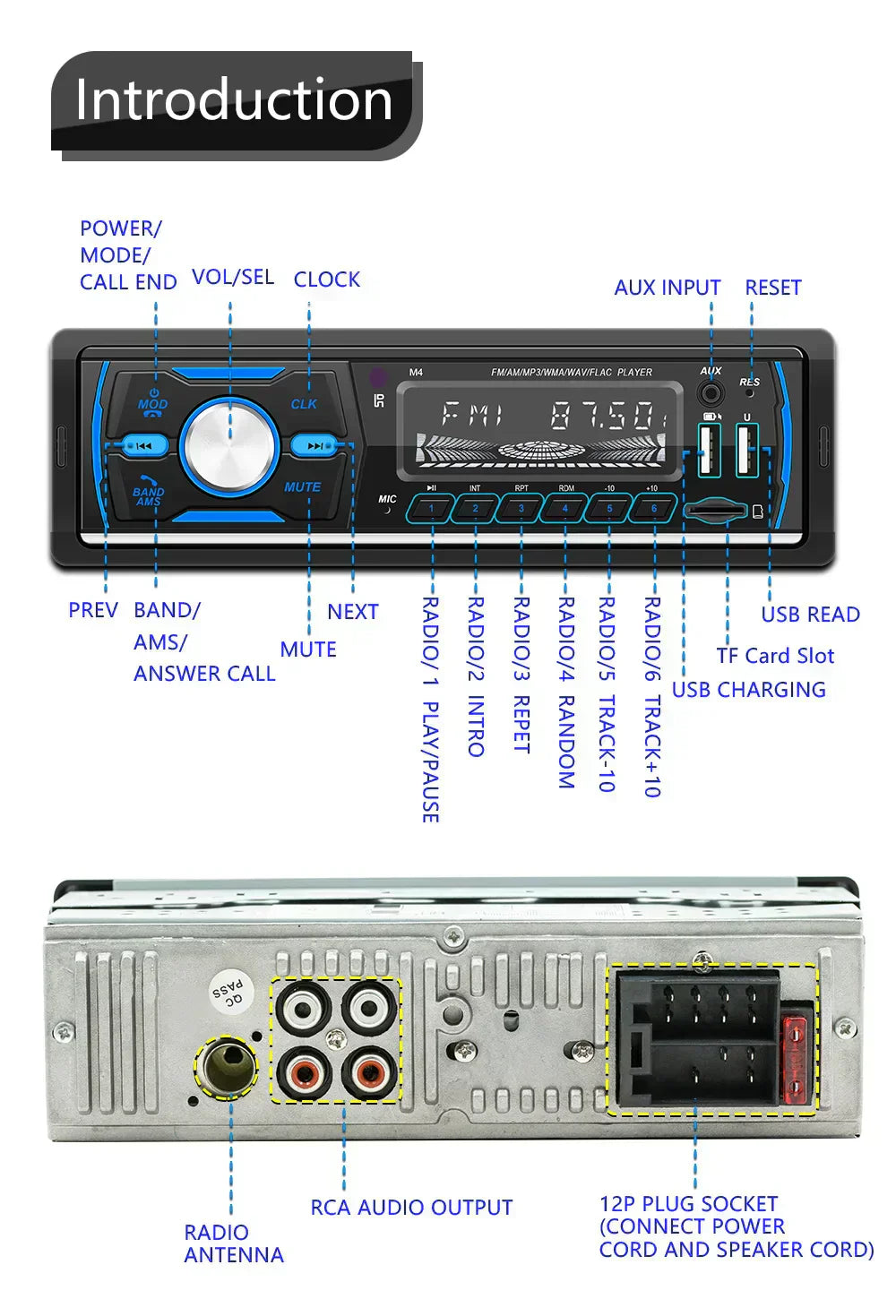 DAB+ MP3 Player - Musik Im Auto Sizes