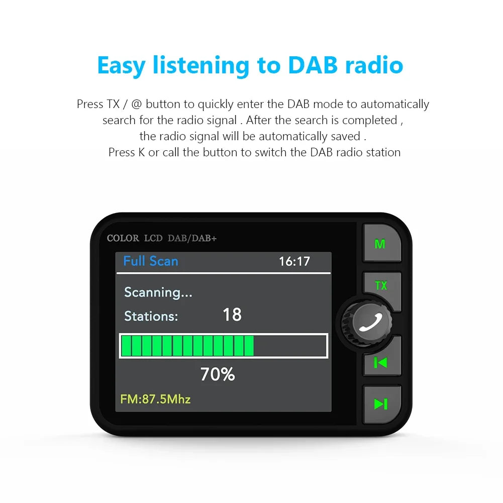 DAB+ Digitales Autoradio Empfänger – Display